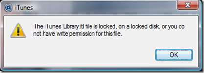 MPECS Inc. Blog: iTunes Error: The iTunes Library.itl file is locked